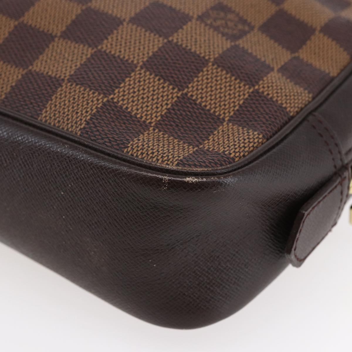 Louis Vuitton Trousse Toilette Damier Canvas Brown Canvas Clutche & Pouche Bag (Pre-Owned)