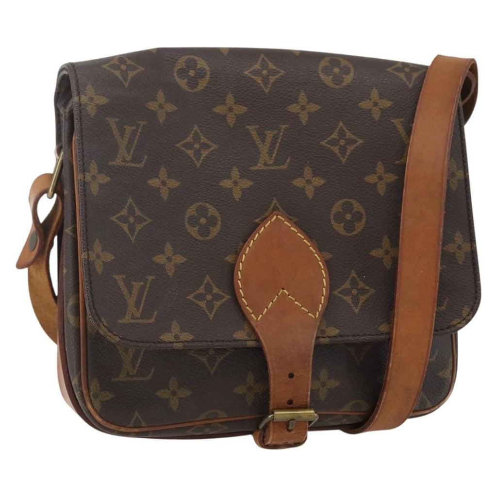 Louis Vuitton Cartouchiere Handbag Monogram Canvas Brown Canvas Shoulder Bag Bag (Pre-Owned)