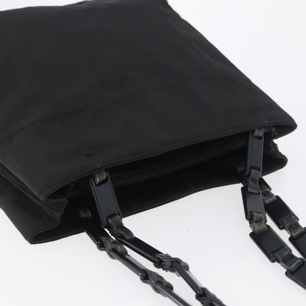 Prada Vintage Tote Nylon Black Nylon Tote Bag Bag (Pre-Owned)