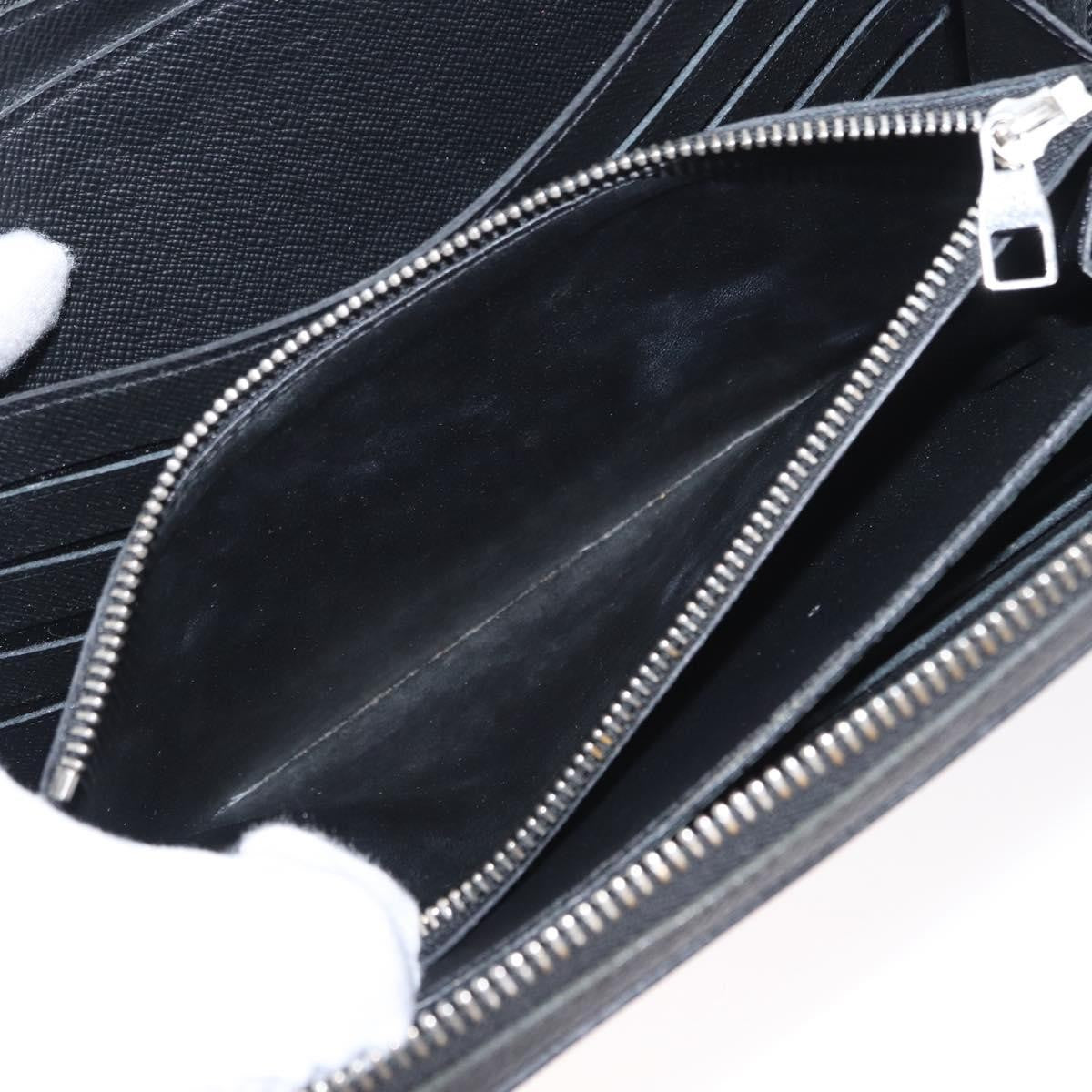 Louis Vuitton Zippy Xl Taiga Leather Black Leather Wallets Accessory (Pre-Owned)