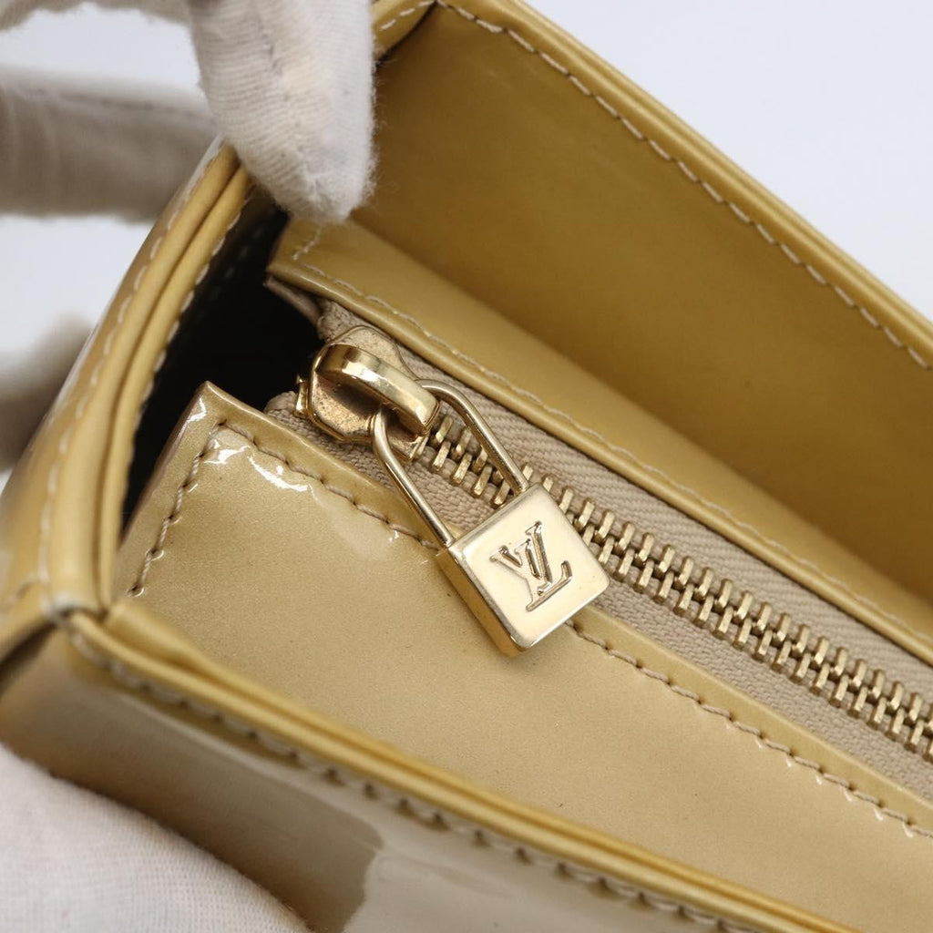 Louis Vuitton Columbus Handbag Monogram Vernis Beige Patent_Leather Tote Bag Bag (Pre-Owned)