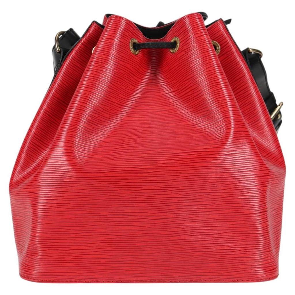 Louis Vuitton Bicolor Petit Noe Handbag Epi Leather Red Leather Shoulder Bag Bag (Pre-Owned)