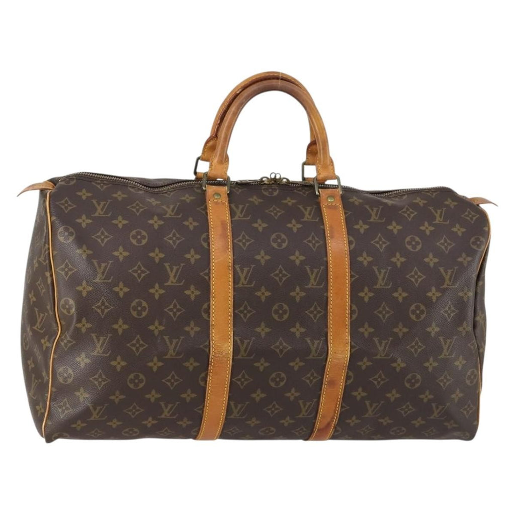 Louis Vuitton Keepall Bag Monogram Canvas Brown Canvas Travel Bag Bag (Pre-Owned)