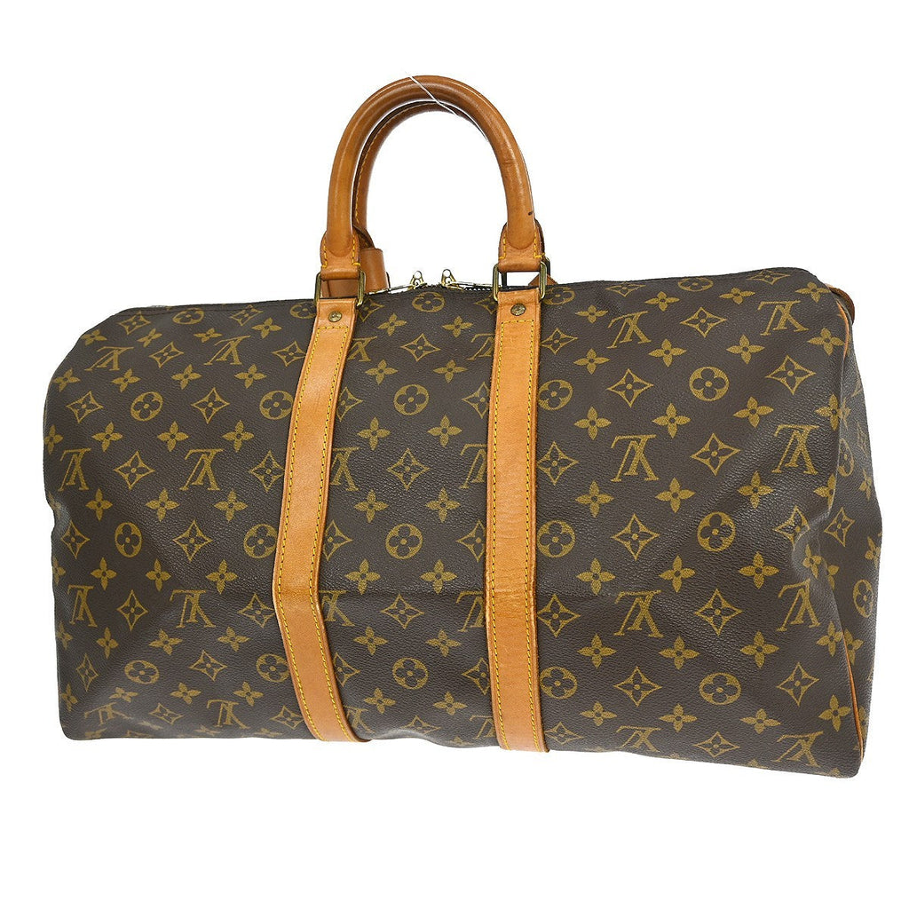 Louis Vuitton Keepall Bag Monogram Canvas Brown Canvas Travel Bag Bag (Pre-Owned)