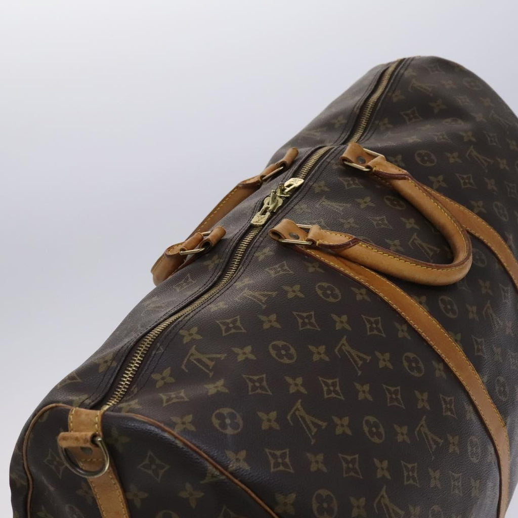 Louis Vuitton Keepall Bandouliere Bag Monogram Canvas Brown Canvas Travel Bag Bag (Pre-Owned)