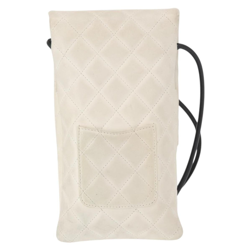 Chanel Cambon Flap Crossbody Bag Quilted Lambskin White Leather Shoulder Bag Bag (Pre-Owned)