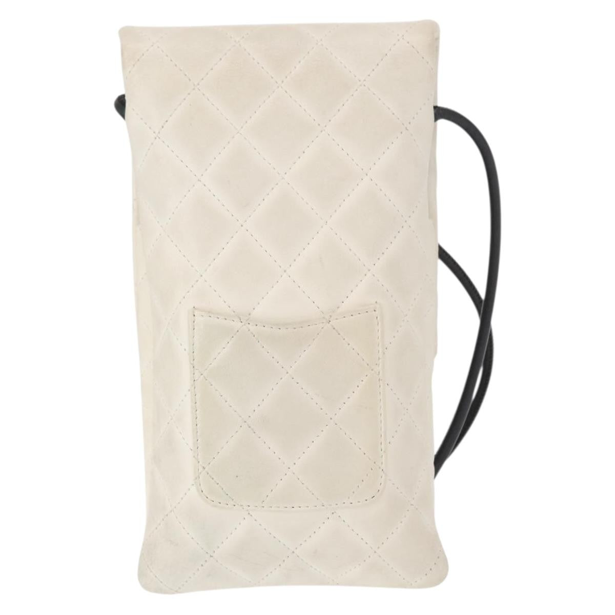 Chanel Cambon Flap Crossbody Bag Quilted Lambskin White Leather Shoulder Bag Bag (Pre-Owned)