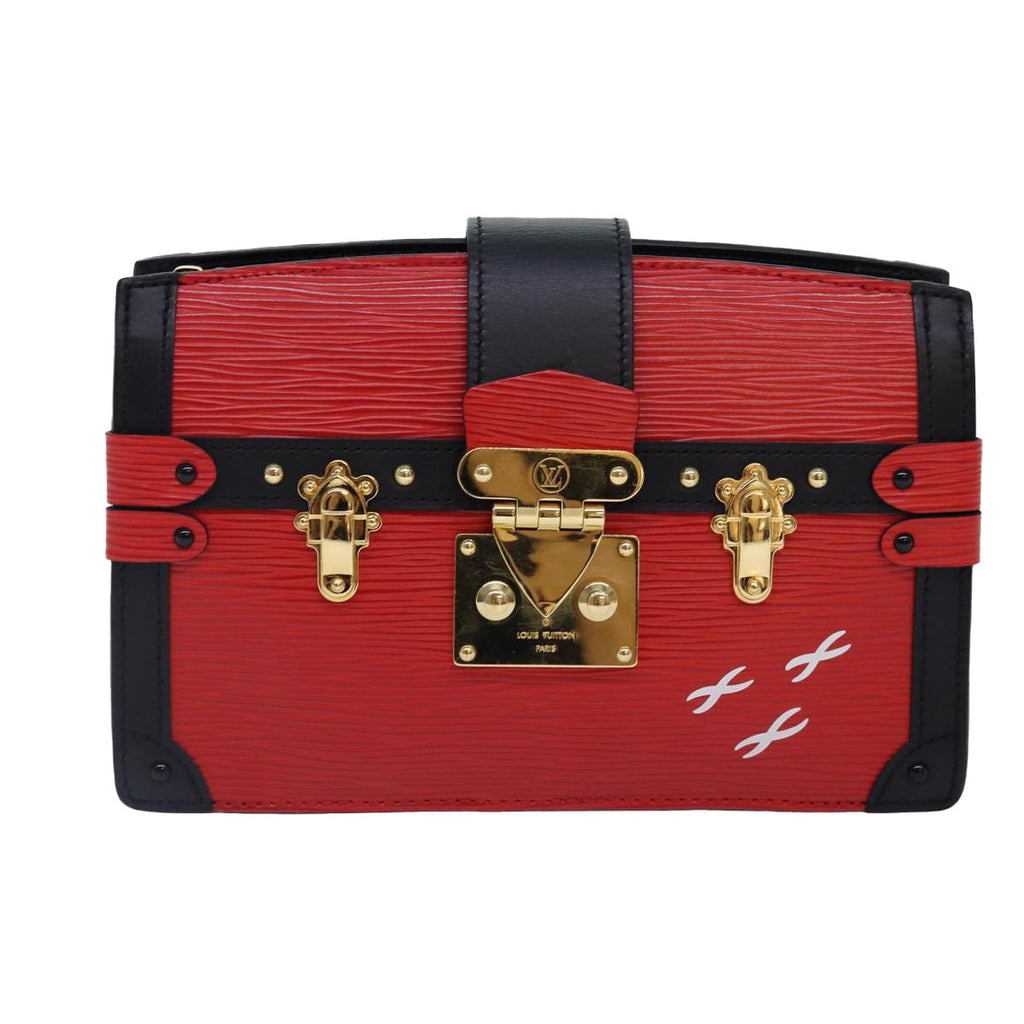 Louis Vuitton Trunk Clutch Epi Leather Red Leather Shoulder Bag Bag (Pre-Owned)