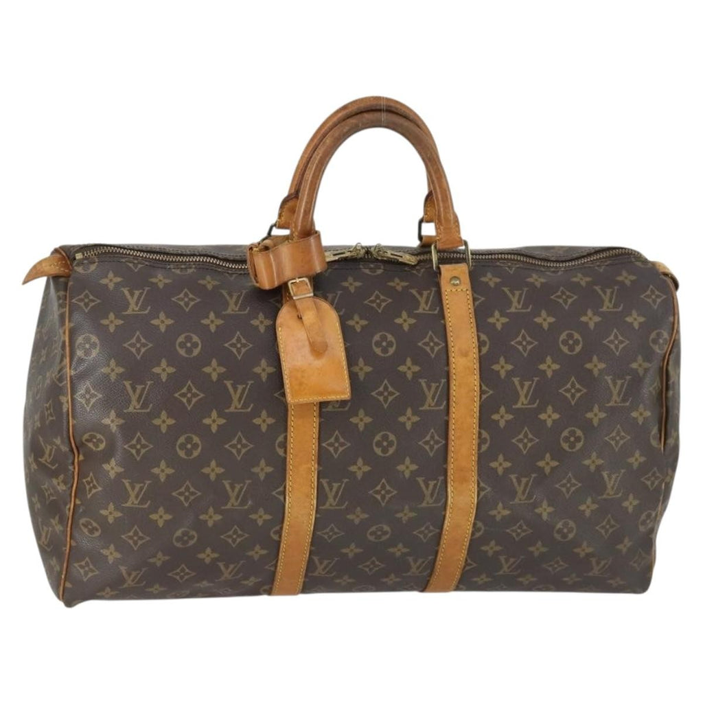 Louis Vuitton Keepall Bag Monogram Canvas Brown Canvas Travel Bag Bag (Pre-Owned)
