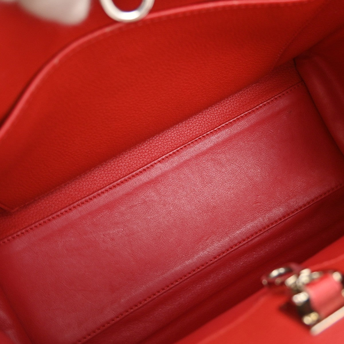 Louis Vuitton City Steamer Handbag Leather Red Leather Tote Bag Bag (Pre-Owned)