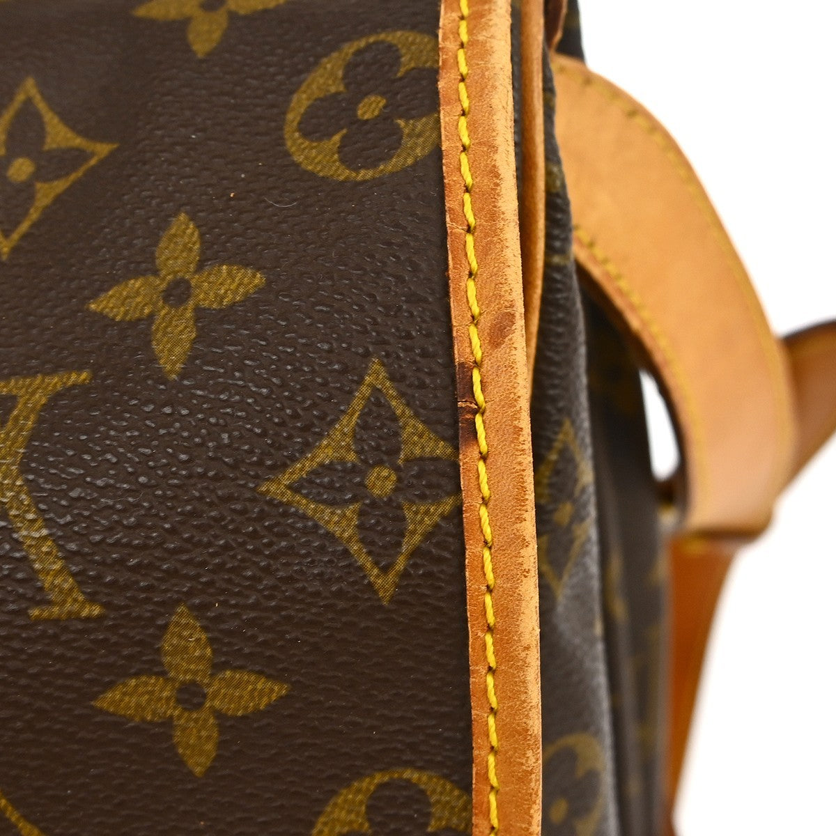 Louis Vuitton Saumur Handbag Monogram Canvas Brown Canvas Shoulder Bag Bag (Pre-Owned)