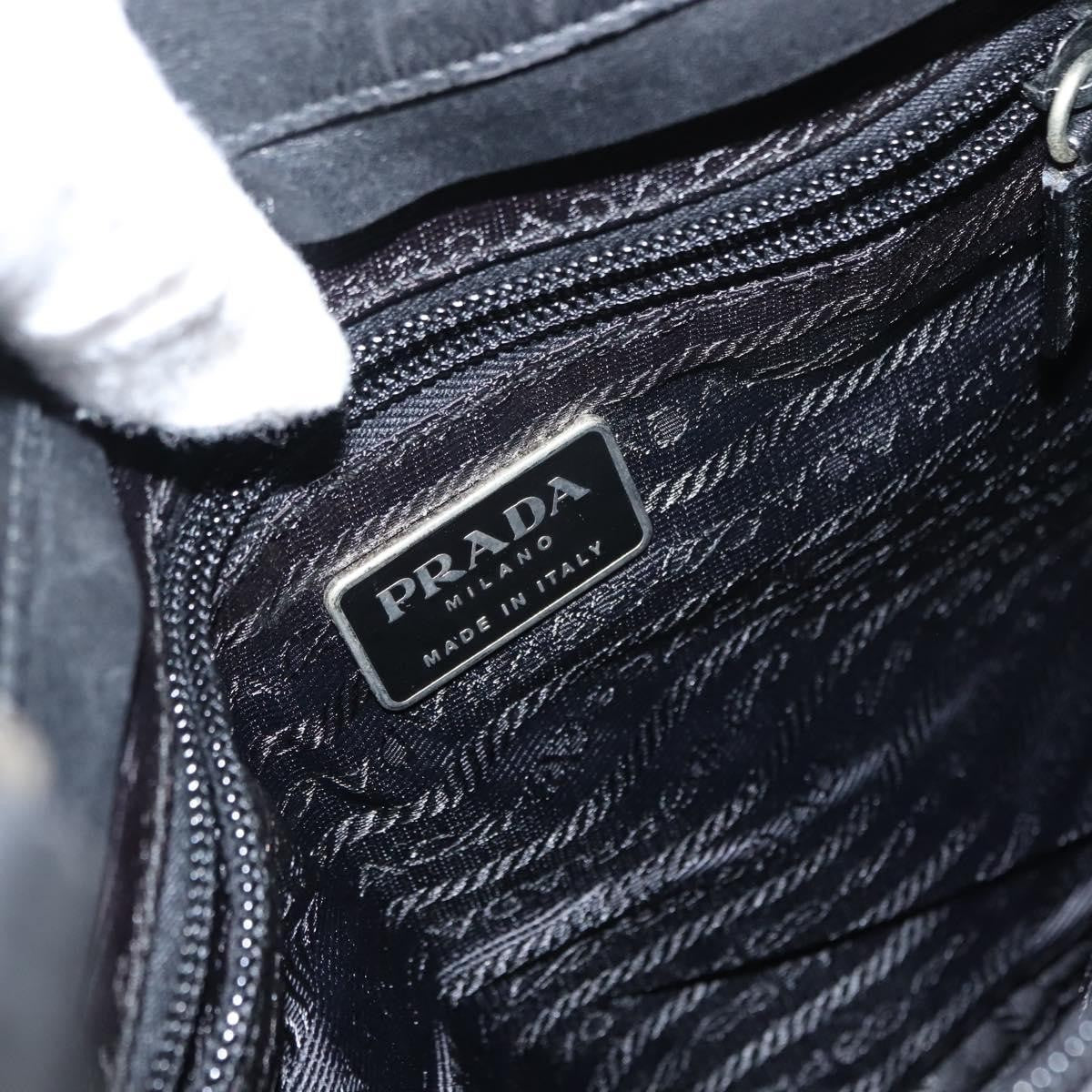 Prada Zip Messenger Bag Saffiano Leather Black Leather Shoulder Bag Bag (Pre-Owned)