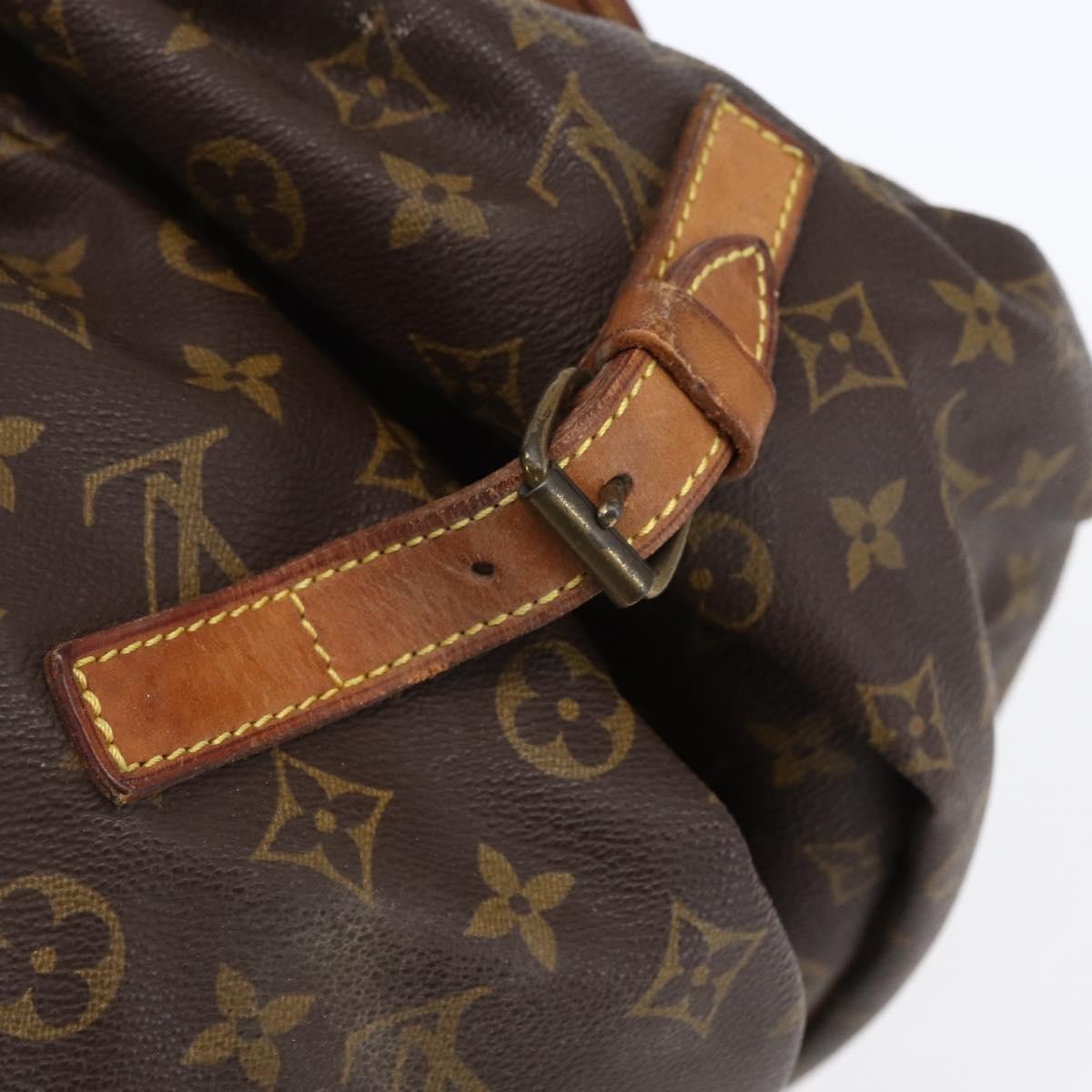 Louis Vuitton Saumur Handbag Monogram Canvas Brown Canvas Shoulder Bag Bag (Pre-Owned)