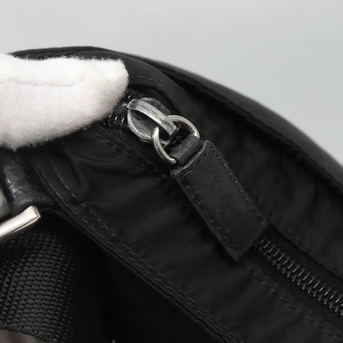 Prada Flat Messenger Bag Tessuto Black Nylon Shoulder Bag Bag (Pre-Owned)