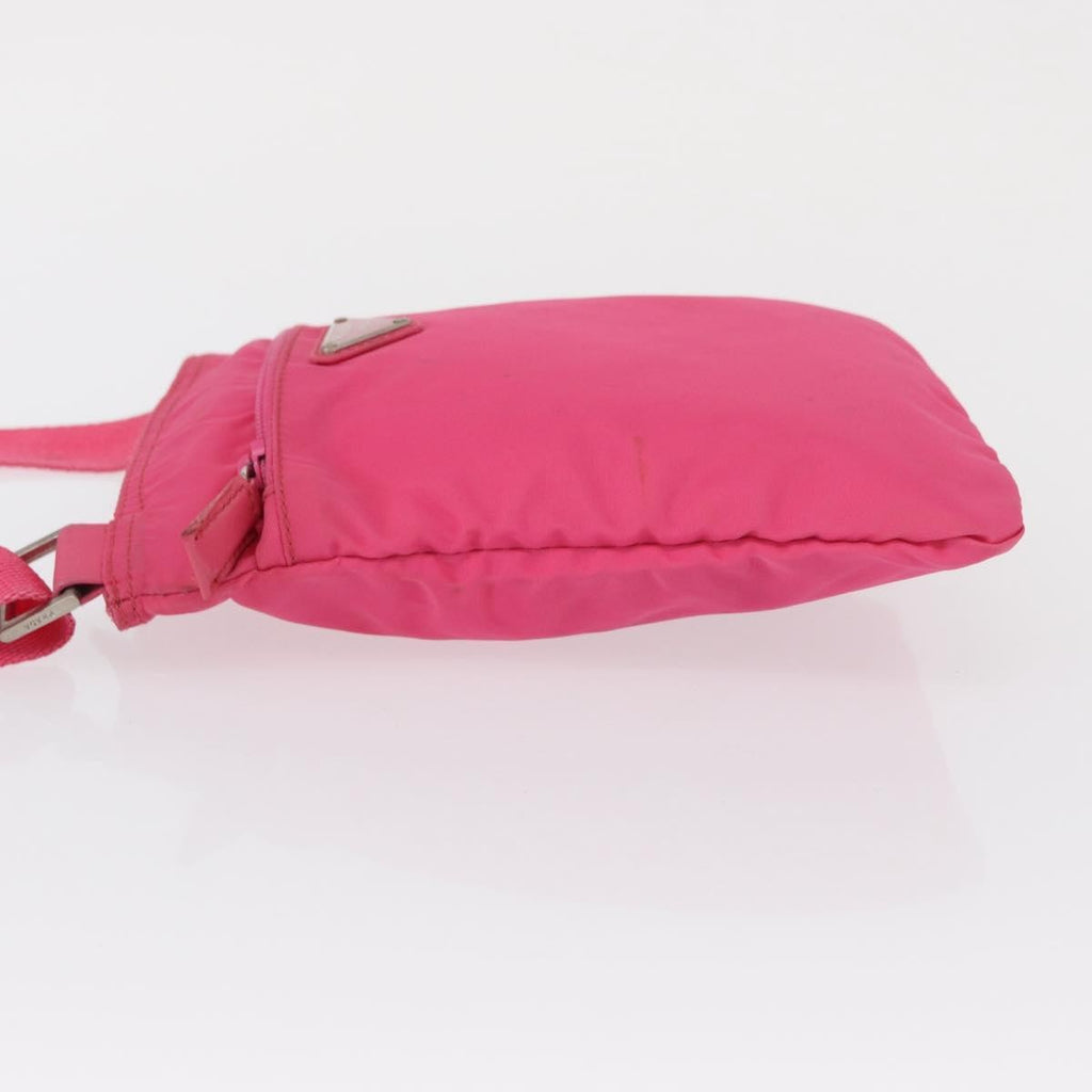 Prada Front Pocket Messenger Bag Re-Nylon With Saffiano Leather Pink Nylon Shoulder Bag Bag (Pre-Owned)