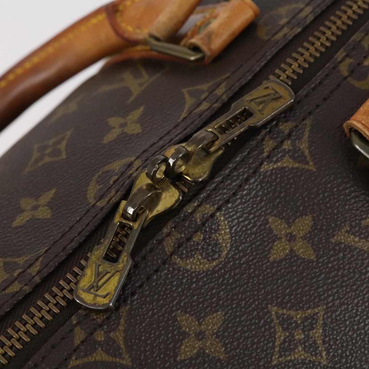 Louis Vuitton Keepall Bag Monogram Canvas Brown Canvas Travel Bag Bag (Pre-Owned)