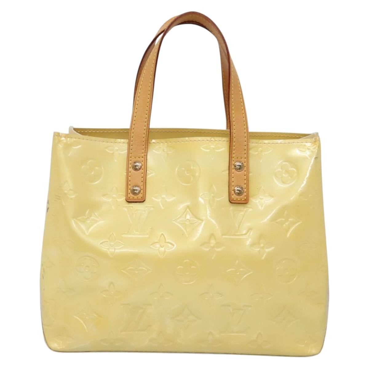 Louis Vuitton Reade Handbag Monogram Vernis Ecru Patent_Leather Bag (Pre-Owned)