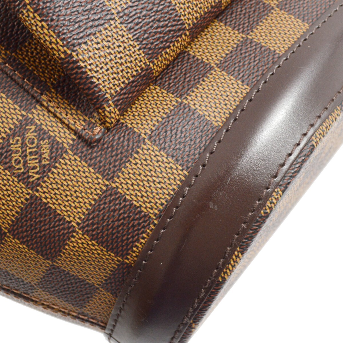 Louis Vuitton Manosque Handbag Damier Brown Canvas Tote Bag Bag (Pre-Owned)