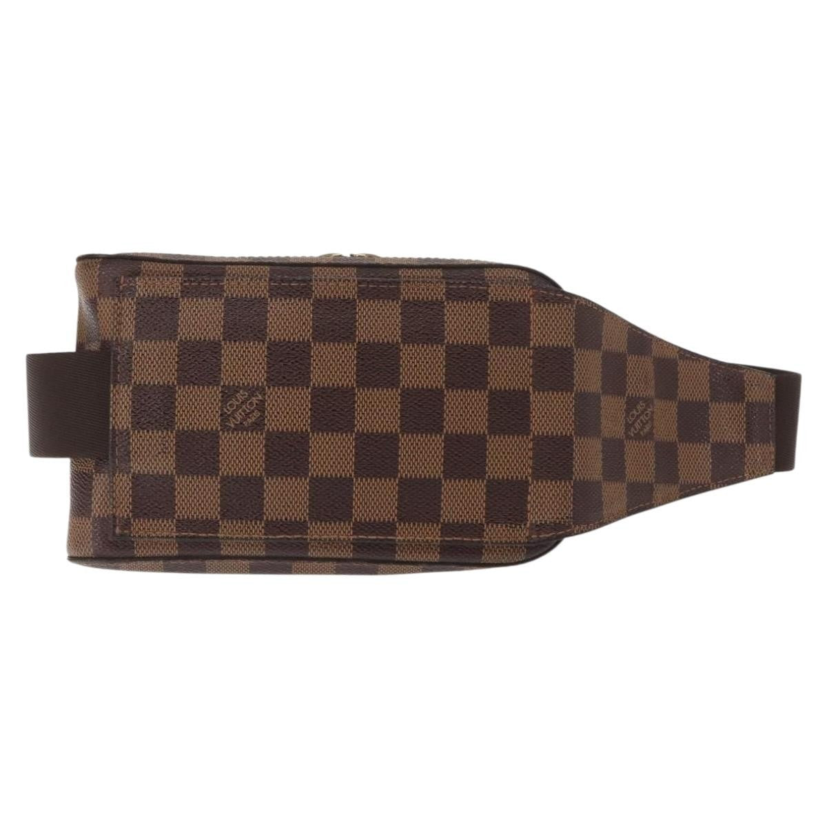 Louis Vuitton Geronimos Waist Bag Damier Brown Canvas Shoulder Bag Bag (Pre-Owned)