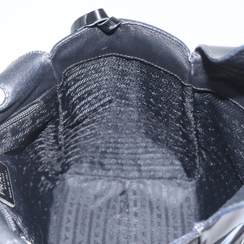 Prada Vintage Handbag Patent Leather Black Patent_Leather Handbag (Pre-Owned)