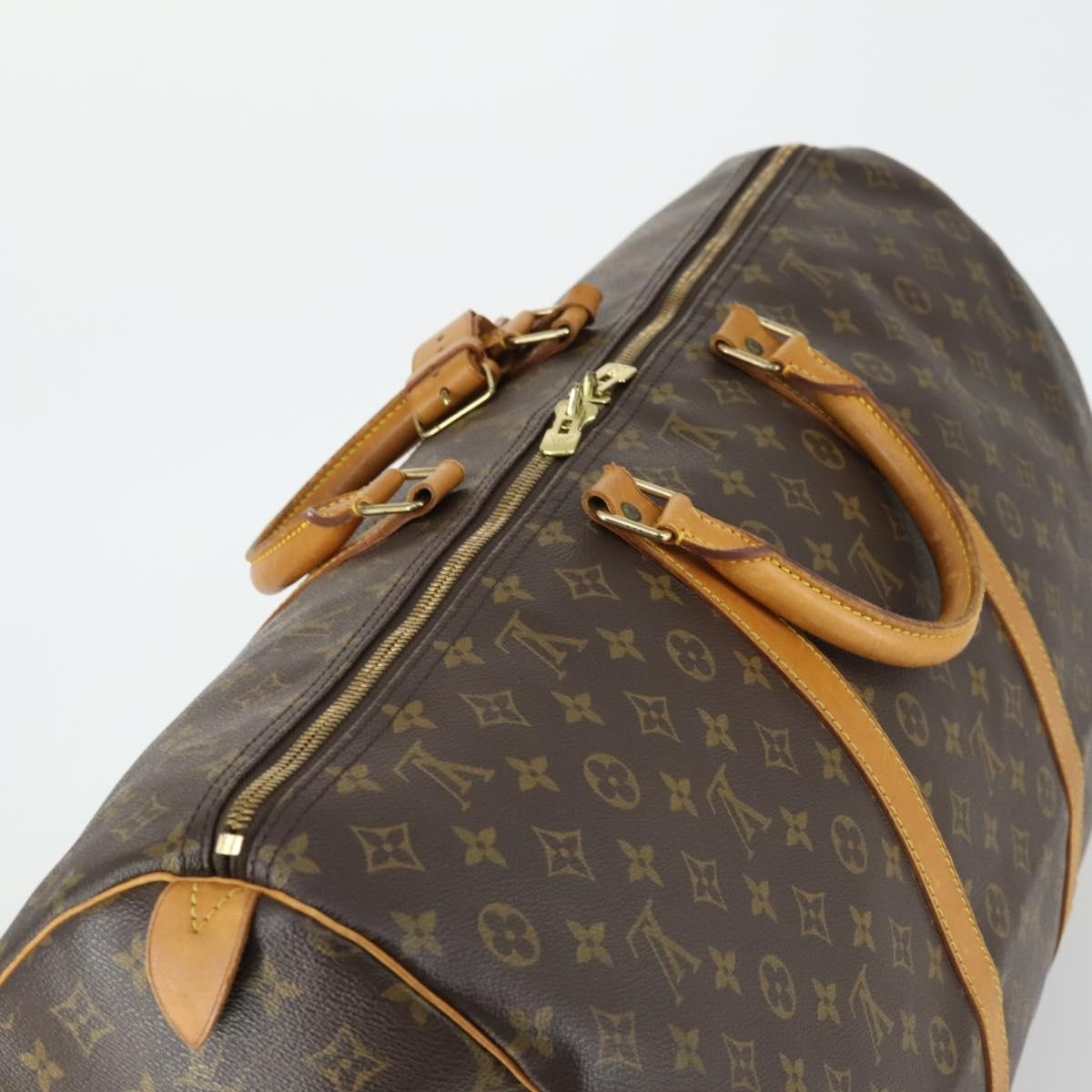Louis Vuitton Keepall Bag Monogram Canvas Brown Canvas Travel Bag Bag (Pre-Owned)