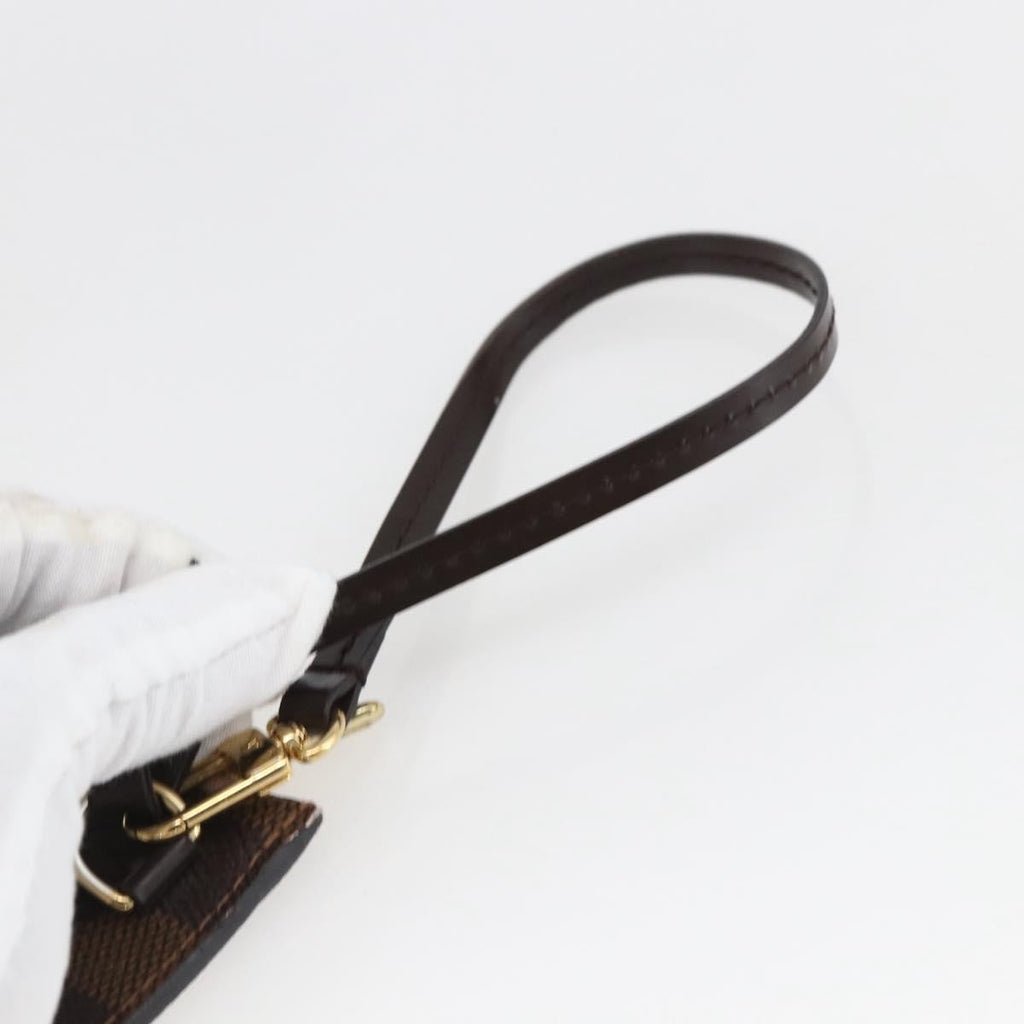 Louis Vuitton Neverfull Pochette Damier Brown Canvas Clutche & Pouche Bag (Pre-Owned)
