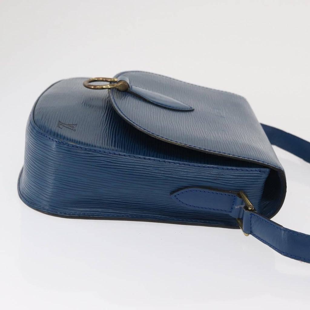 Louis Vuitton Saint Cloud Handbag Epi Leather Blue Leather Shoulder Bag Bag (Pre-Owned)