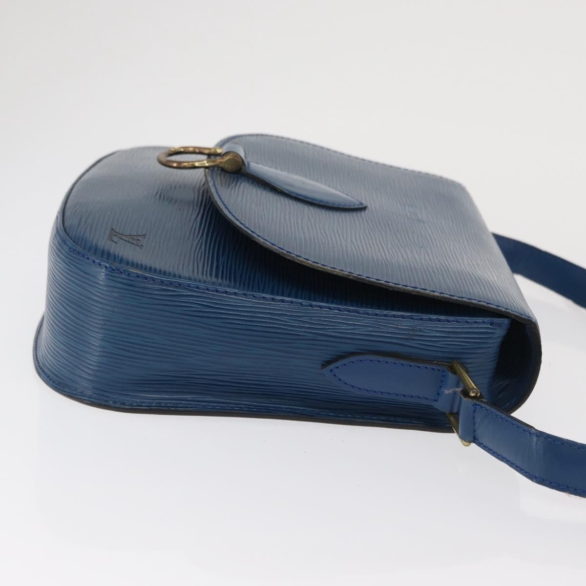 Louis Vuitton Saint Cloud Handbag Epi Leather Blue Leather Shoulder Bag Bag (Pre-Owned)