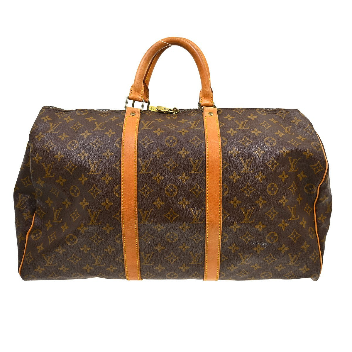 Louis Vuitton Keepall Bag Monogram Canvas Brown Canvas Travel Bag Bag (Pre-Owned)