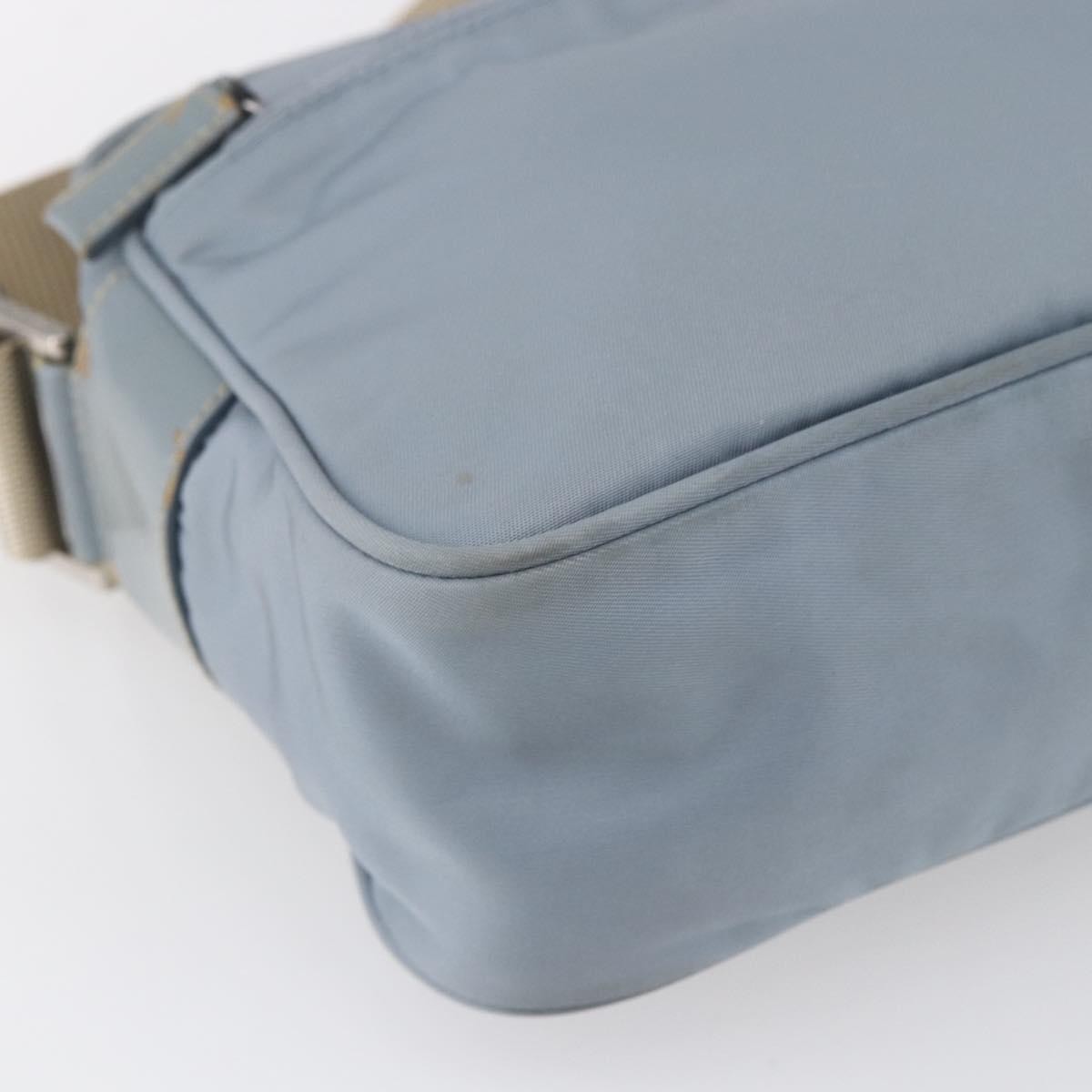 Prada Front Pocket Camera Bag Tessuto Blue Nylon Shoulder Bag Bag (Pre-Owned)