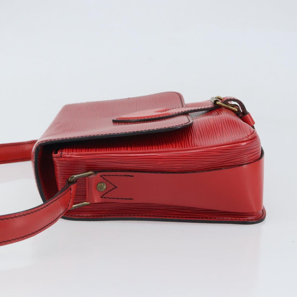 Louis Vuitton Cartouchiere Handbag Epi Leather Red Leather Shoulder Bag Bag (Pre-Owned)