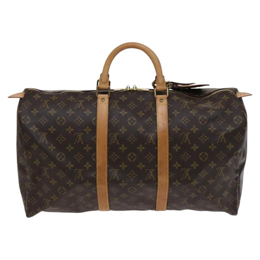 Louis Vuitton Keepall Bag Monogram Canvas Brown Canvas Travel Bag Bag (Pre-Owned)