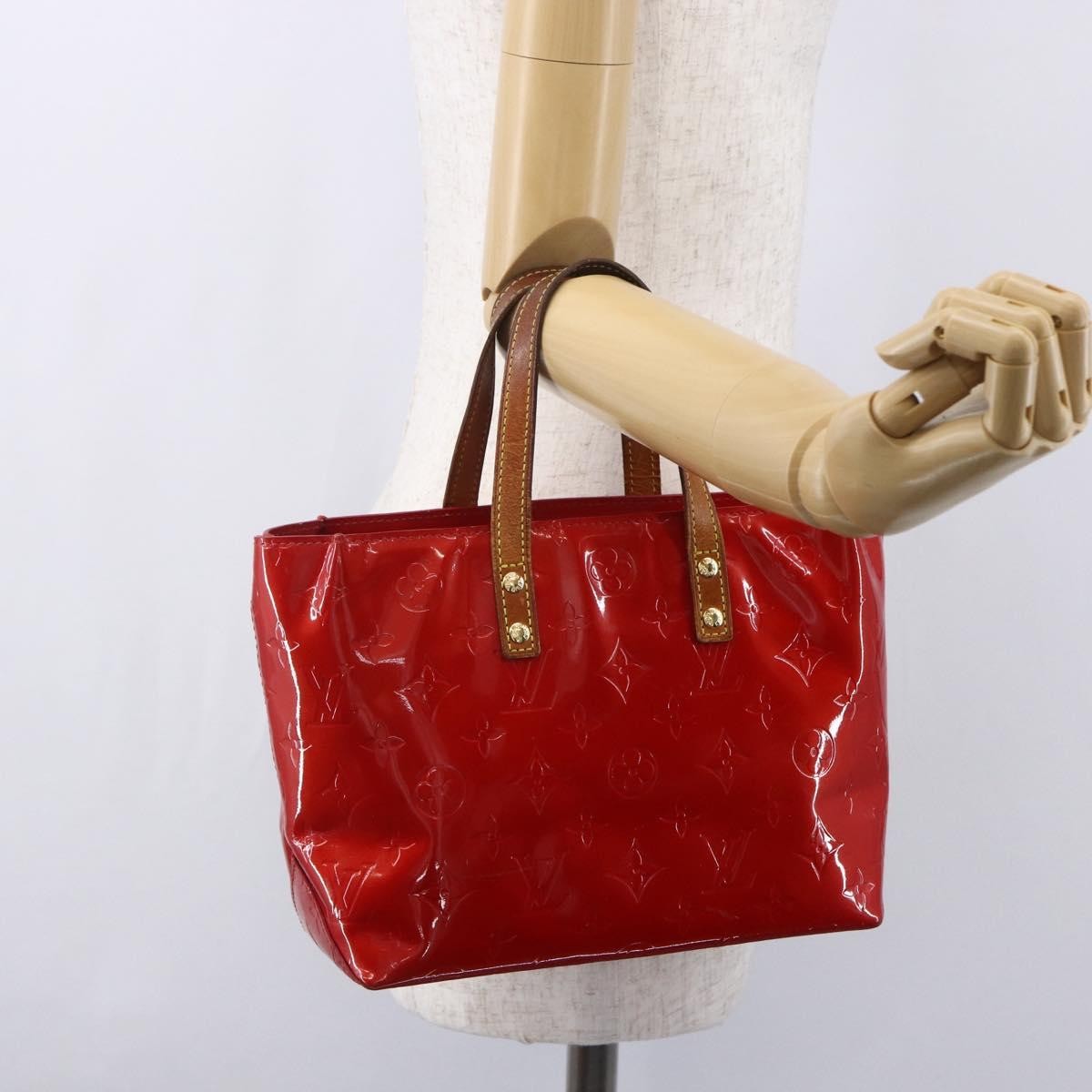 Louis Vuitton Reade Handbag Monogram Vernis Red Patent_Leather Handbag (Pre-Owned)