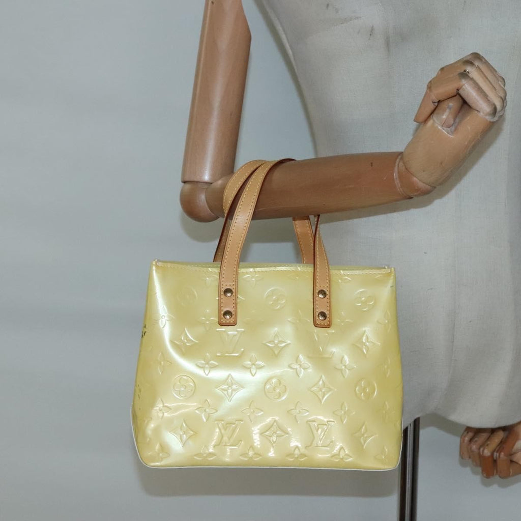 Louis Vuitton Reade Handbag Monogram Vernis Ecru Patent_Leather Bag (Pre-Owned)