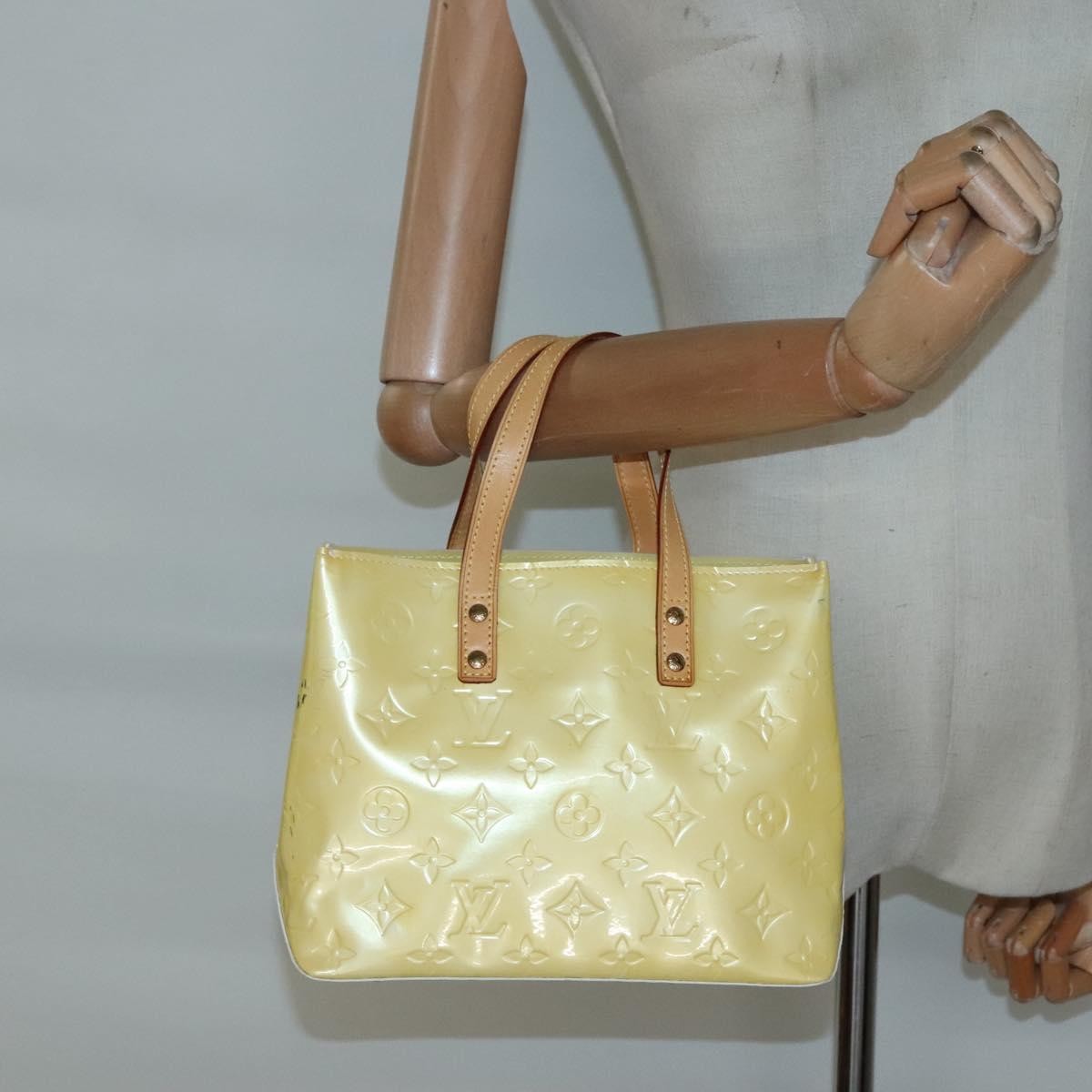 Louis Vuitton Reade Handbag Monogram Vernis Ecru Patent_Leather Bag (Pre-Owned)