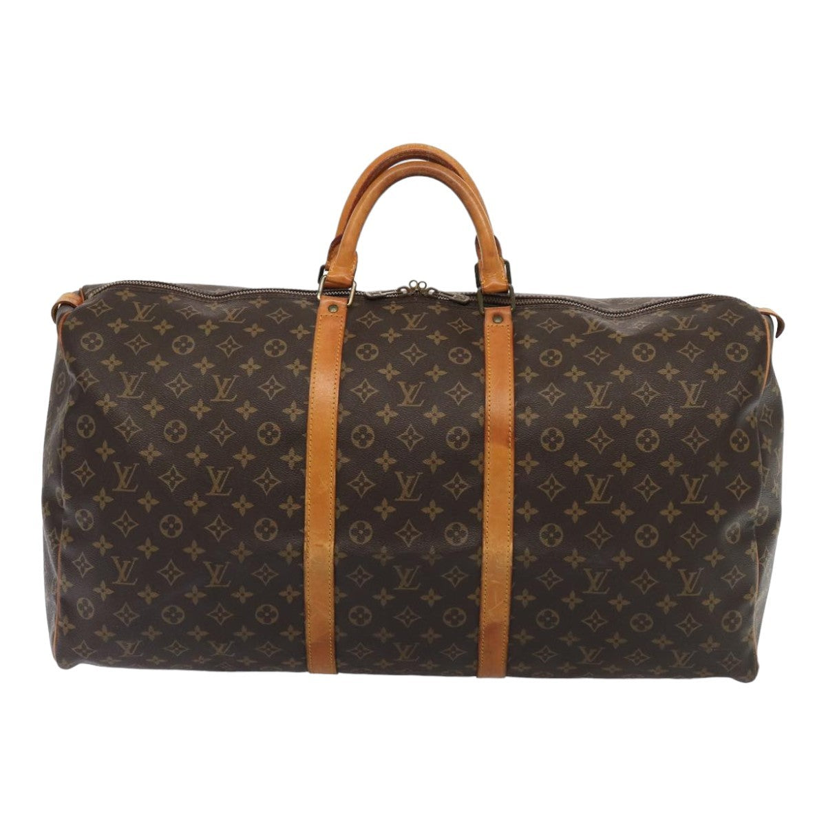Louis Vuitton Keepall Bag Monogram Canvas Brown Canvas Travel Bag Bag (Pre-Owned)
