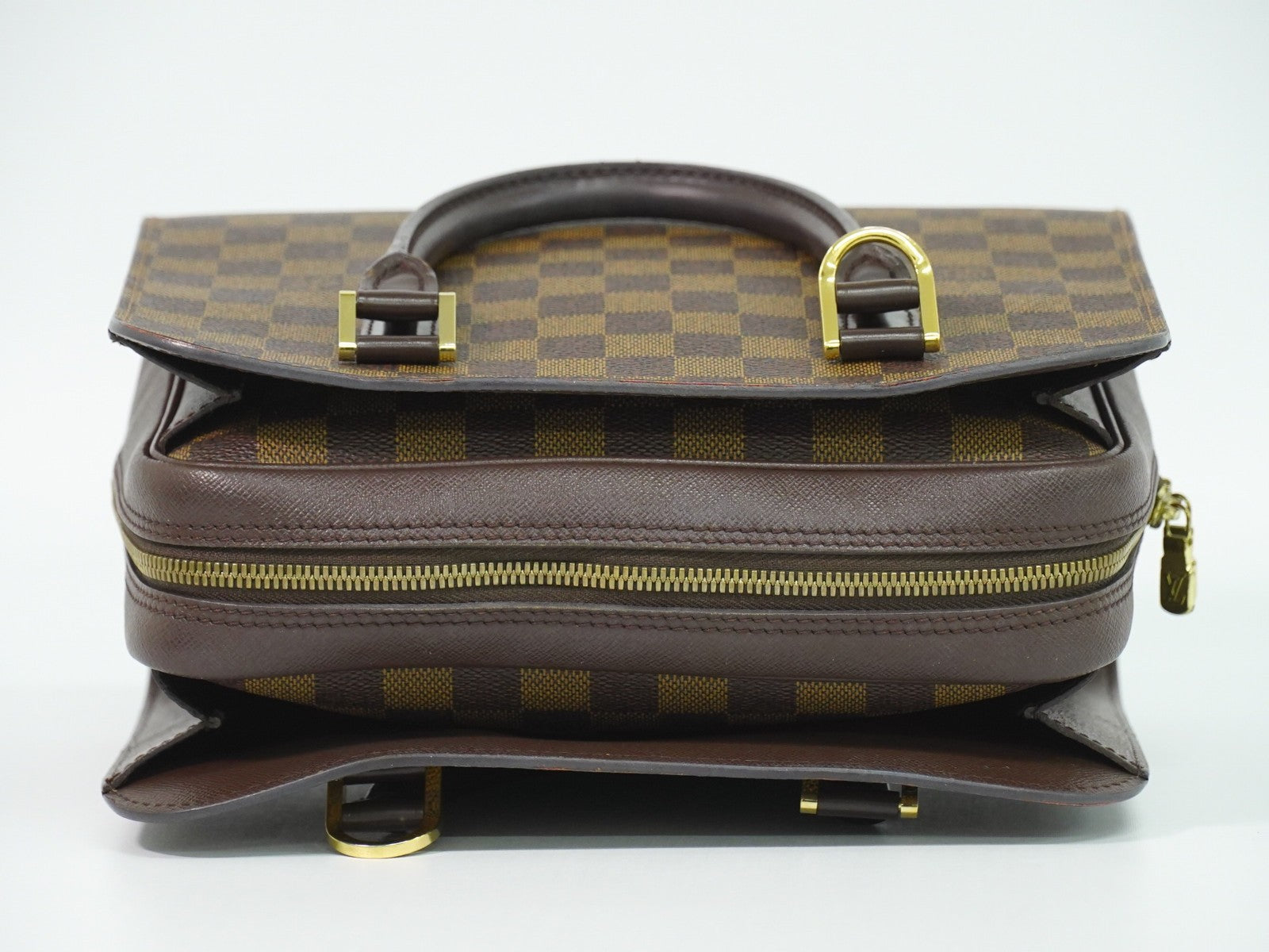 Louis Vuitton Triana Bag Damier Brown Canvas Handbag (Pre-Owned)