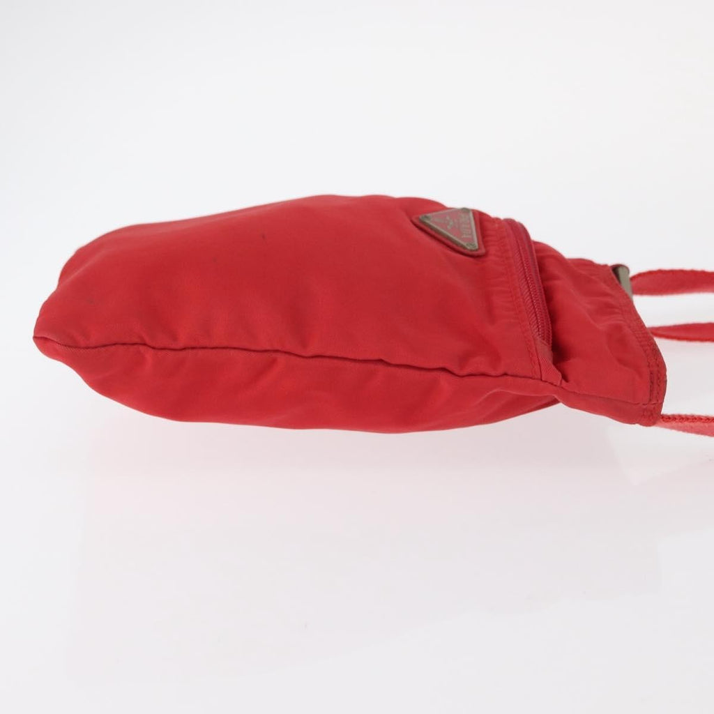 Prada Flat Messenger Bag Tessuto Red Nylon Shoulder Bag Bag (Pre-Owned)