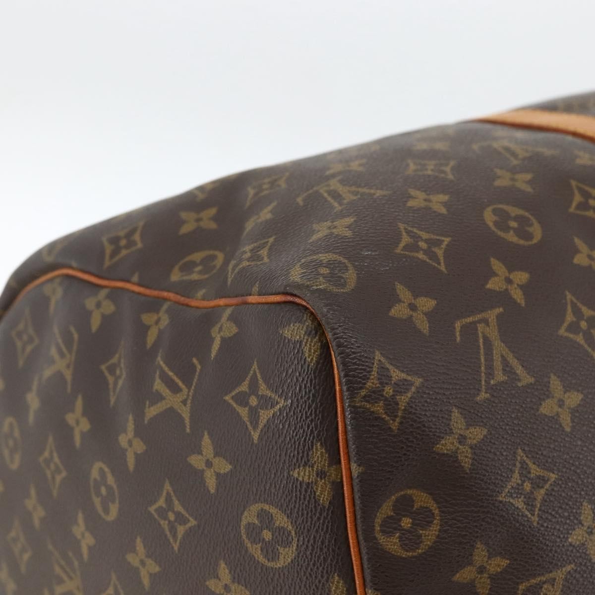 Louis Vuitton Keepall Bag Monogram Canvas Brown Canvas Travel Bag Bag (Pre-Owned)