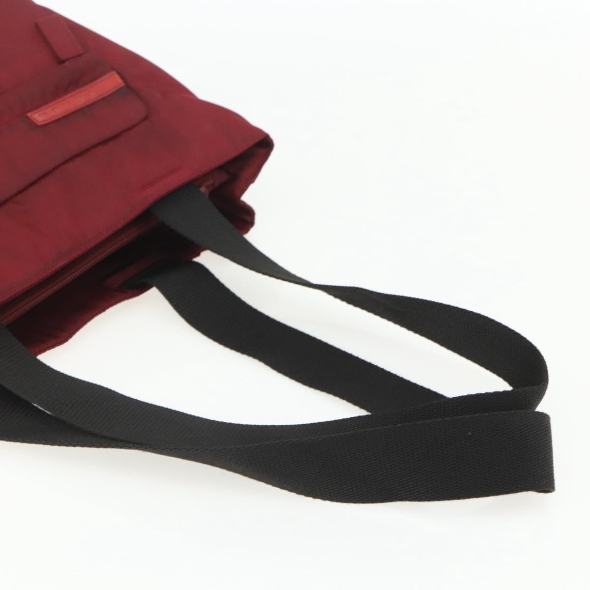 Prada Sport Tote Bag Nylon Red Nylon Tote Bag Bag (Pre-Owned)