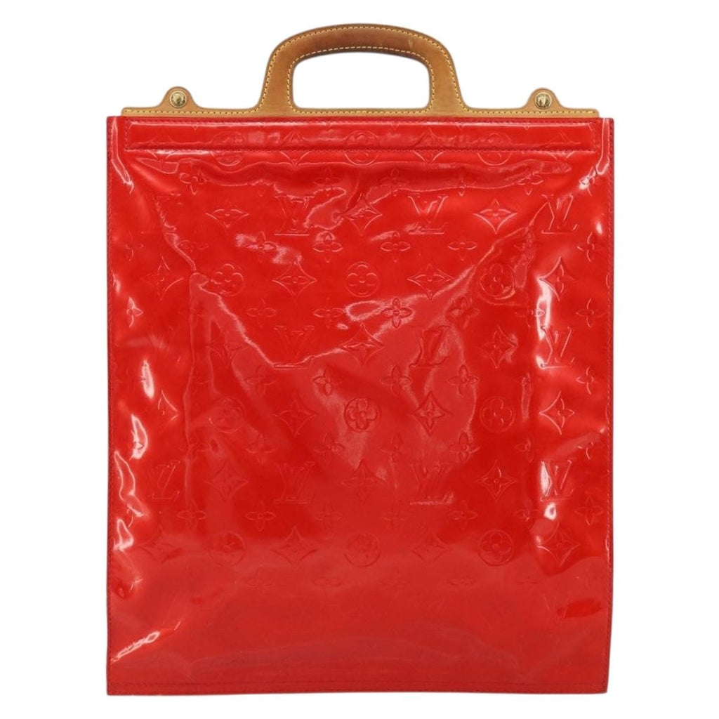 Louis Vuitton Stanton Handbag Monogram Vernis Red Patent_Leather Tote Bag Bag (Pre-Owned)