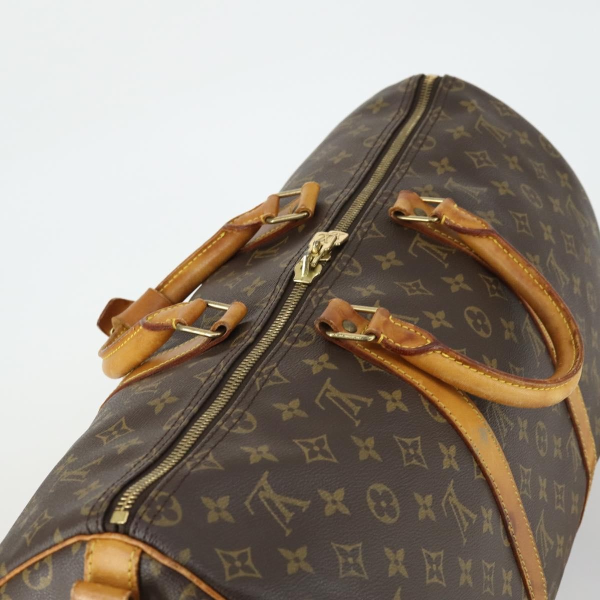 Louis Vuitton Keepall Bag Monogram Canvas Brown Canvas Travel Bag Bag (Pre-Owned)