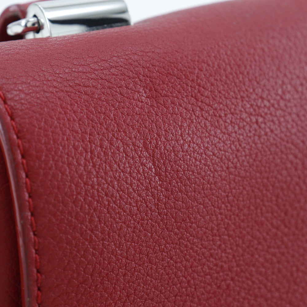 Louis Vuitton Lockme Ii Handbag Leather Red Leather Shoulder Bag Bag (Pre-Owned)