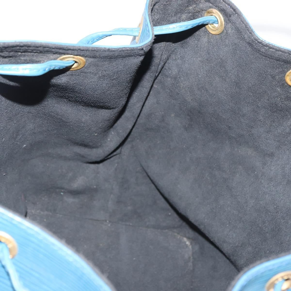 Louis Vuitton Petit Noe Handbag Epi Leather Blue Leather Shoulder Bag Bag (Pre-Owned)
