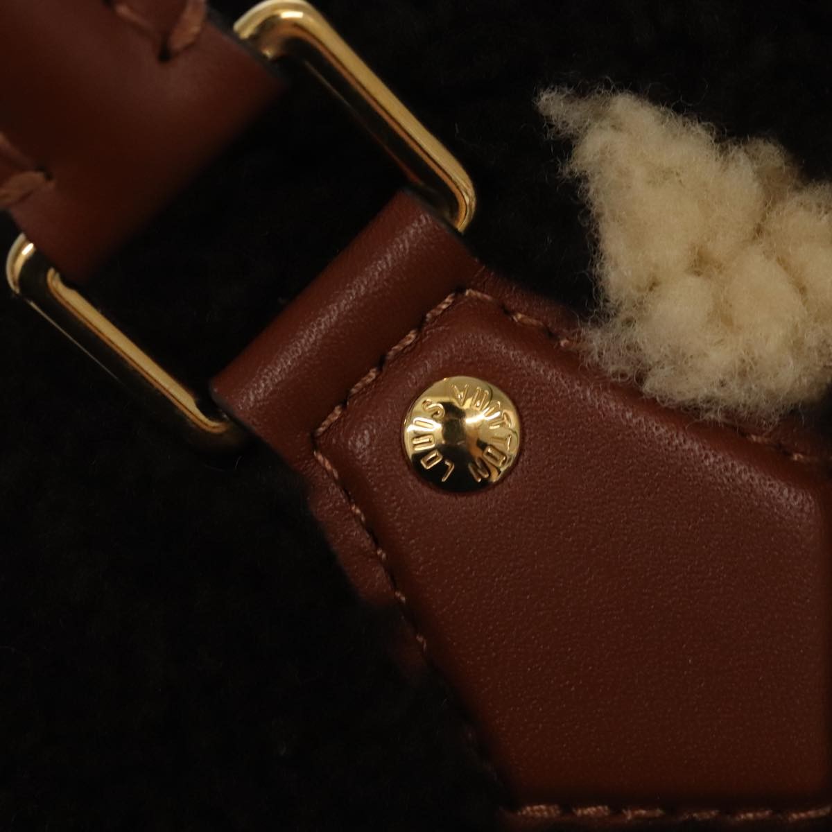Louis Vuitton Speedy Bandouliere Bag Monogram Giant Teddy Fleece Brown Fur Shoulder Bag Bag (Pre-Owned)