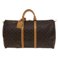 Louis Vuitton Keepall Bag Monogram Canvas Brown Canvas Travel Bag Bag (Pre-Owned)