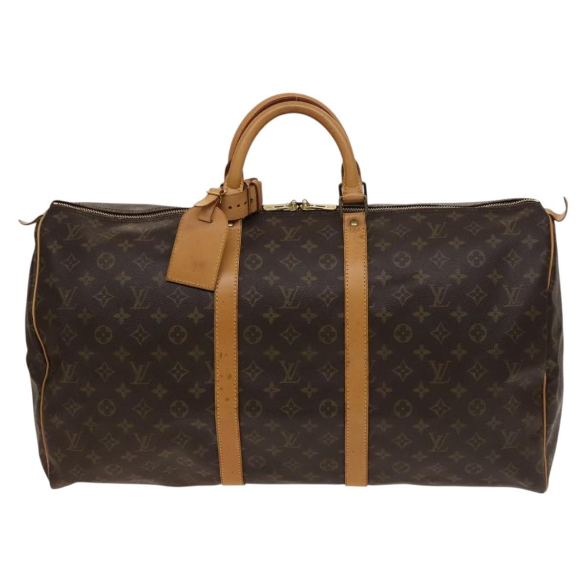 Louis Vuitton Keepall Bag Monogram Canvas Brown Canvas Travel Bag Bag (Pre-Owned)