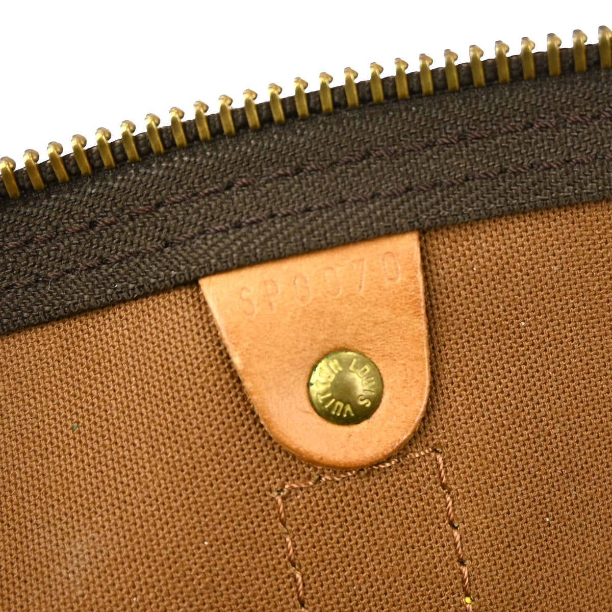 Louis Vuitton Keepall Bag Monogram Canvas Brown Canvas Travel Bag Bag (Pre-Owned)