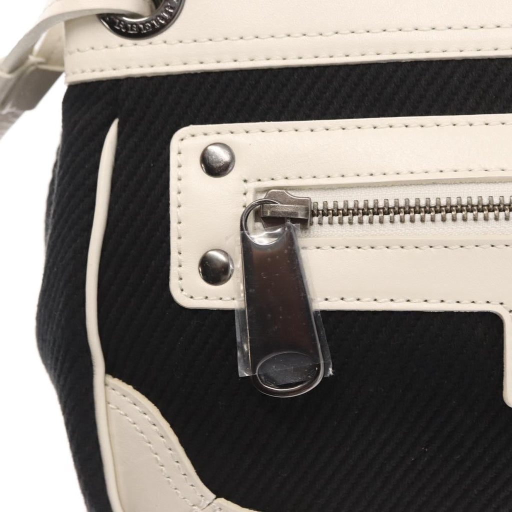 Burberry Vintage Handbag Canvas Black Canvas Handbag (Pre-Owned)