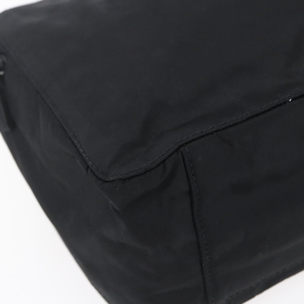 Prada Vintage Handbag Tessuto Black Nylon Handbag (Pre-Owned)